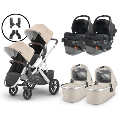 2024 UPPAbaby Vista V2 Twin Stroller and Mesa V2 Travel System - Declan / Jake