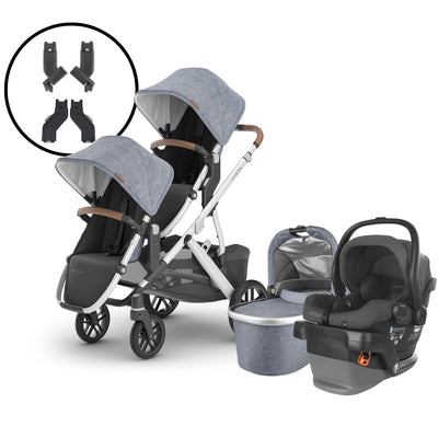 2024 UPPAbaby Vista V2 Double Stroller and Mesa V2 Travel System - Gregory / Greyson