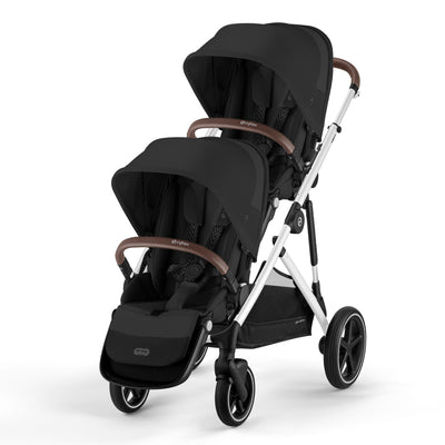 Cybex Gazelle S 2 Double Stroller Moon Black