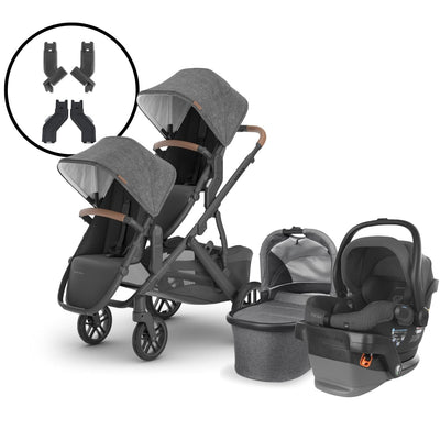 2024 UPPAbaby Vista V2 Double Stroller and Mesa V2 Travel System - Greyson / Greyson