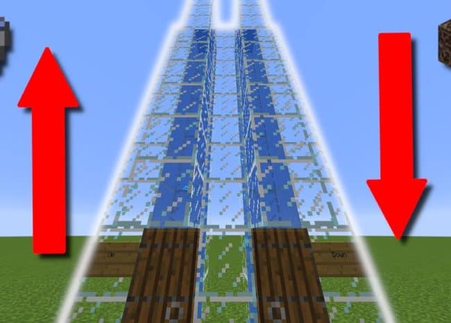 minecraft water elevator